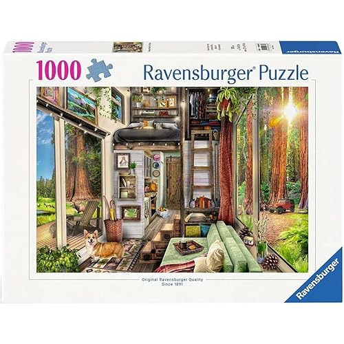 Ravensburger Redwood Forest Tiny House 1000 Piece Jigsaw Puzzle for Adults - 12000634 - Handcrafted Tooling, Made in Germany, Every Piece Fits Together Perfectly