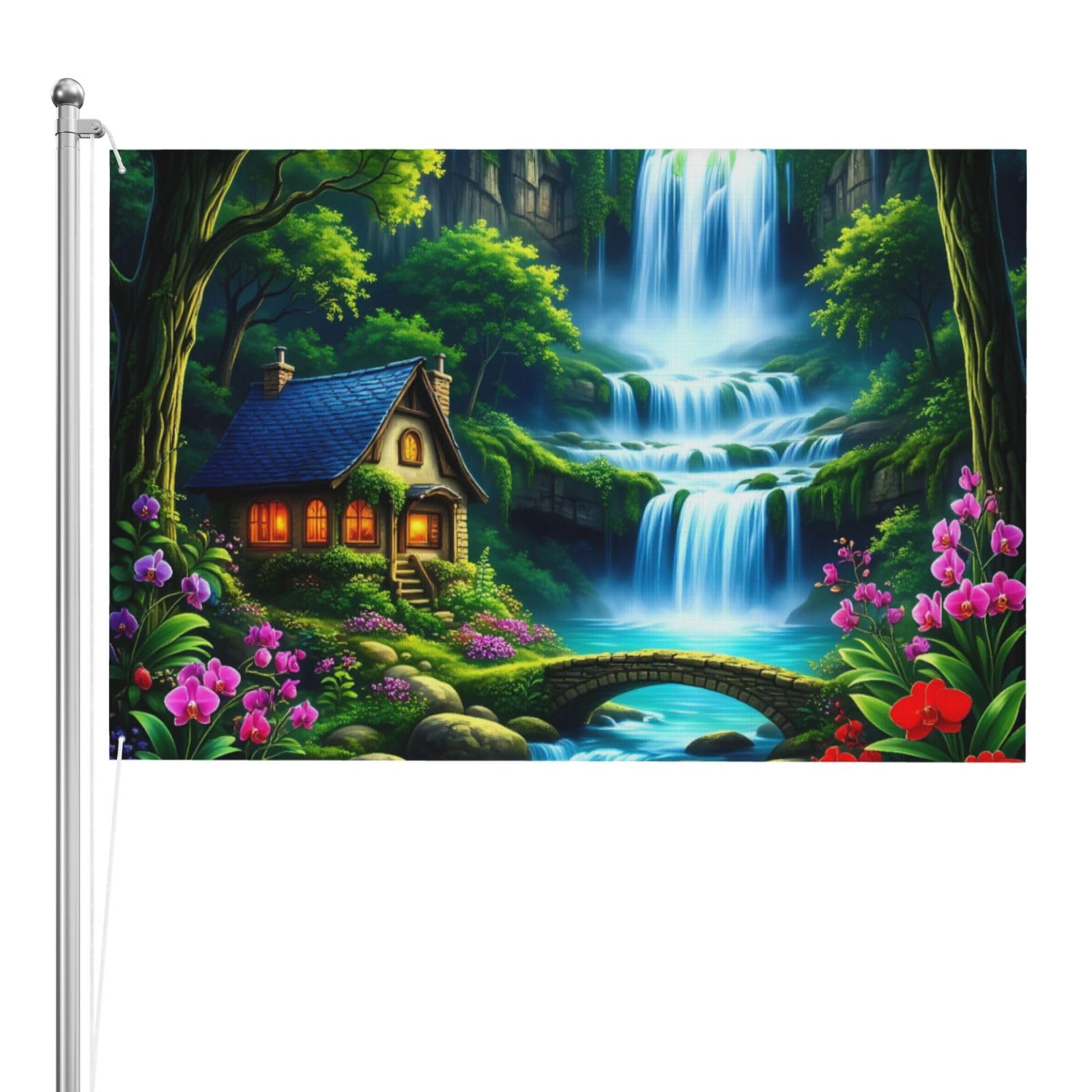 Bandera de doble cara premium de colores vibrantes para decoración del hogar