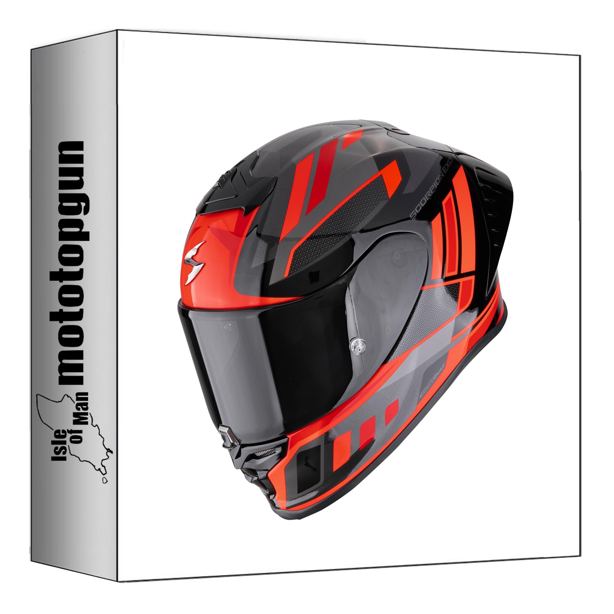 Scorpion Casco Integral para Moto Exo-r1 EVO II Air Vital Negro Plata Rojo Tamano l mototopgun 111-503-163-05