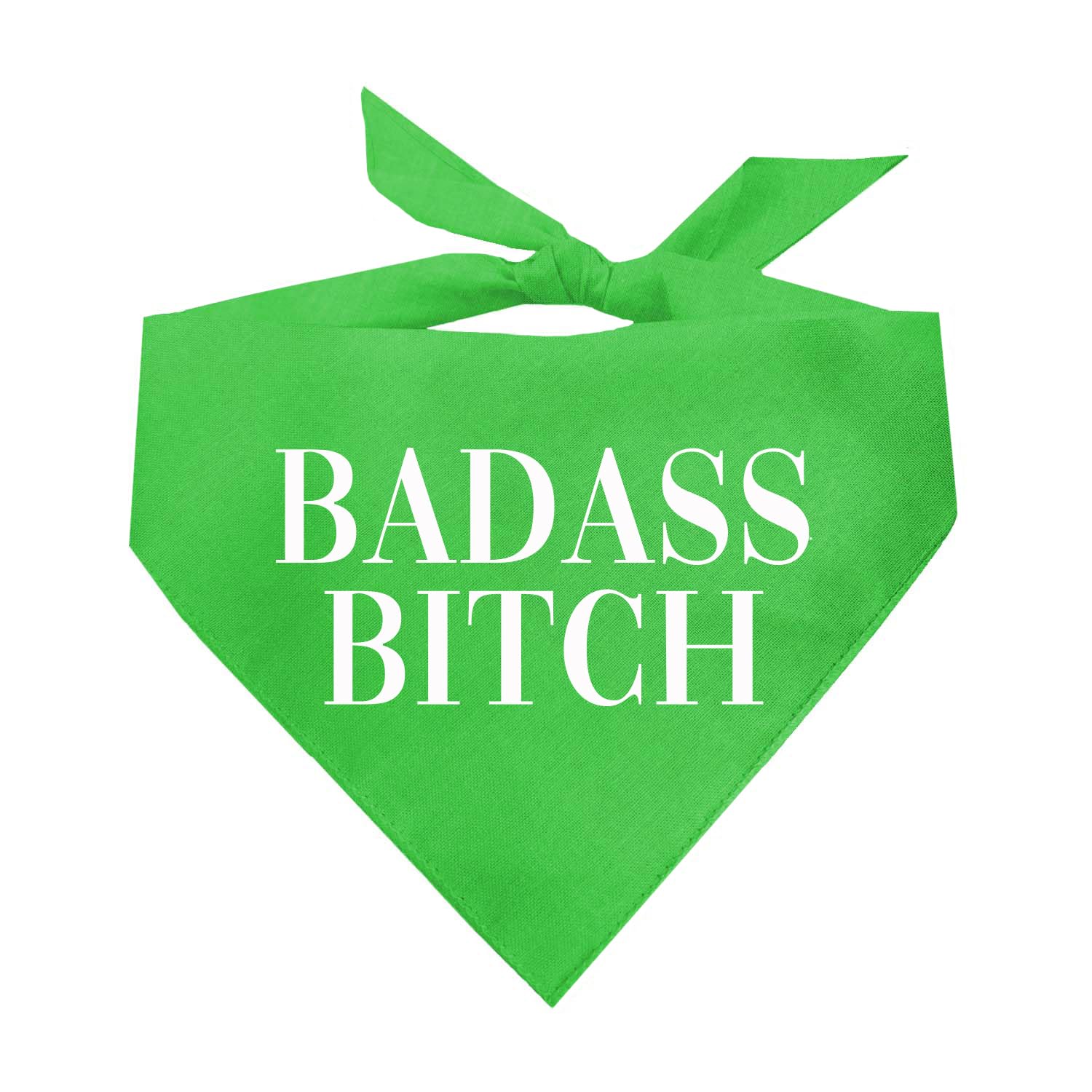 Bada$$ B*tch Dog Bandana (Lime Green, XS 26)