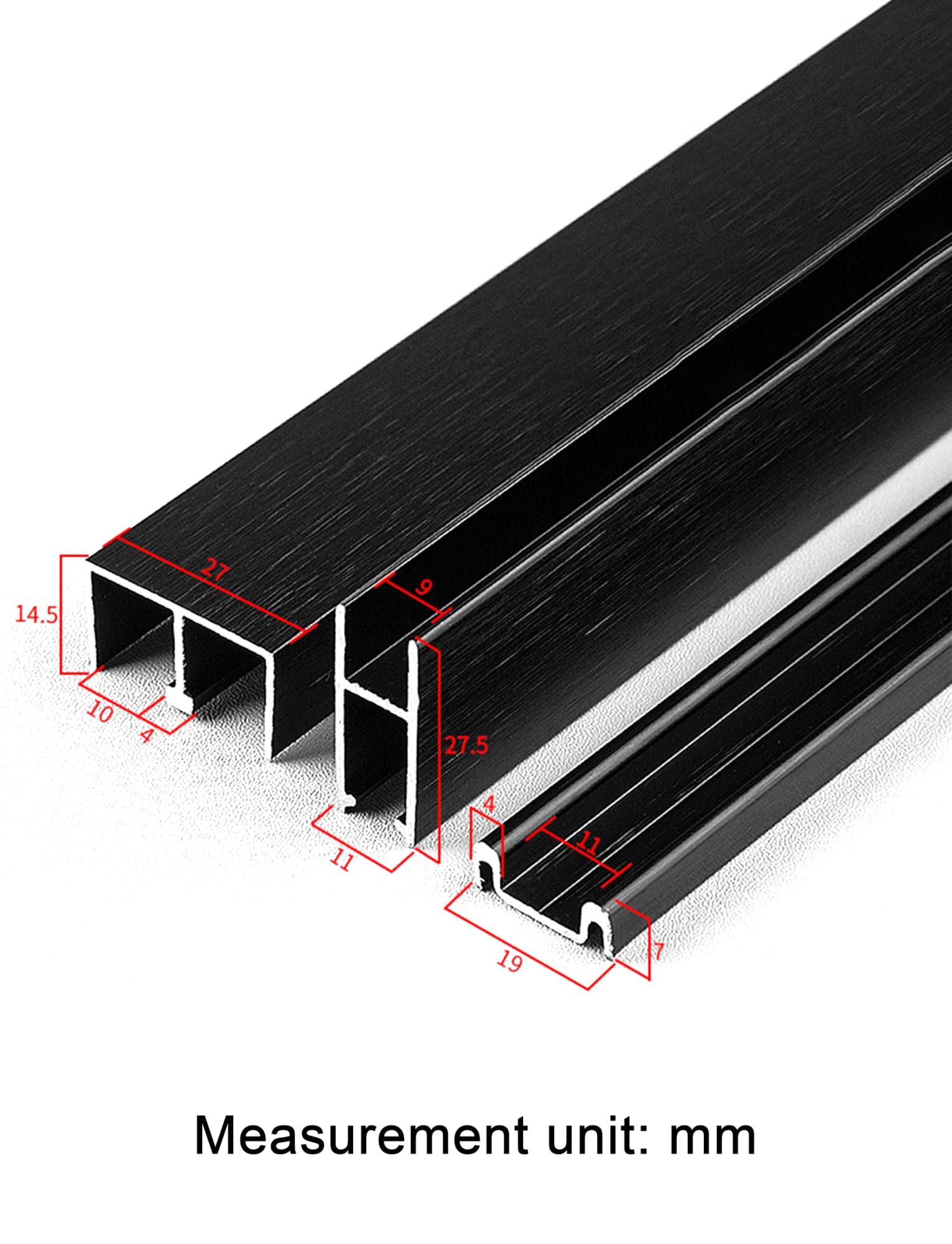 Kit de herrajes para puertas corredizas de vidrio templado de tres vías para vitrinas, estanterías, armarios