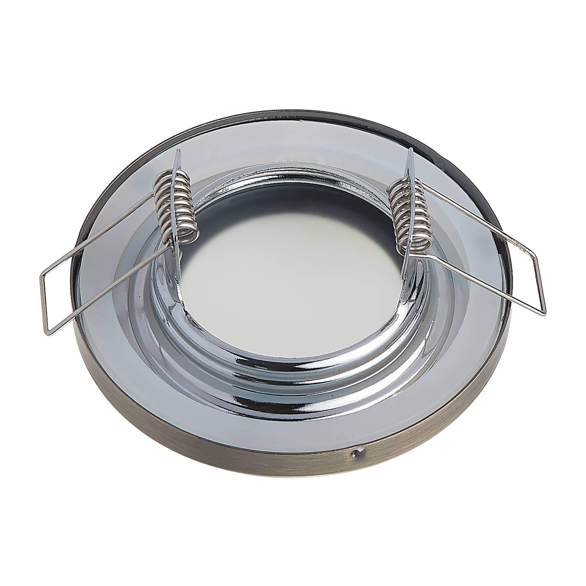 6x LED Einbaustrahler Set Bad Gold/Messing 7W warmweiß super flach rund 230V - IP44 für Badezimmer Außen Feuchtraum - 55mm Bohrloch GU10 Strahler Spot