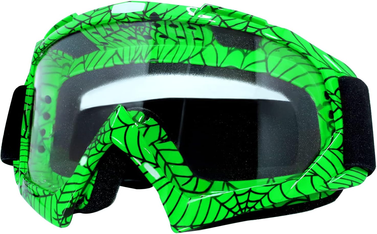 Motocross Goggles Green Clear