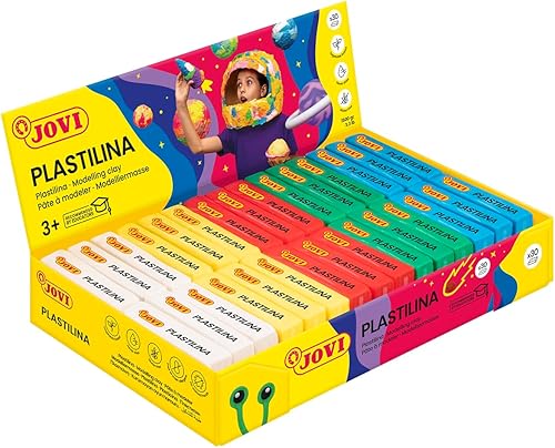 Miniatura 3 de Jovi Plastilina - Arcilla de modelado reutilizable y no secada barras de 1.75 onzas, juego de 30, 6 de cada uno de 5 colores, perfectas para artes,