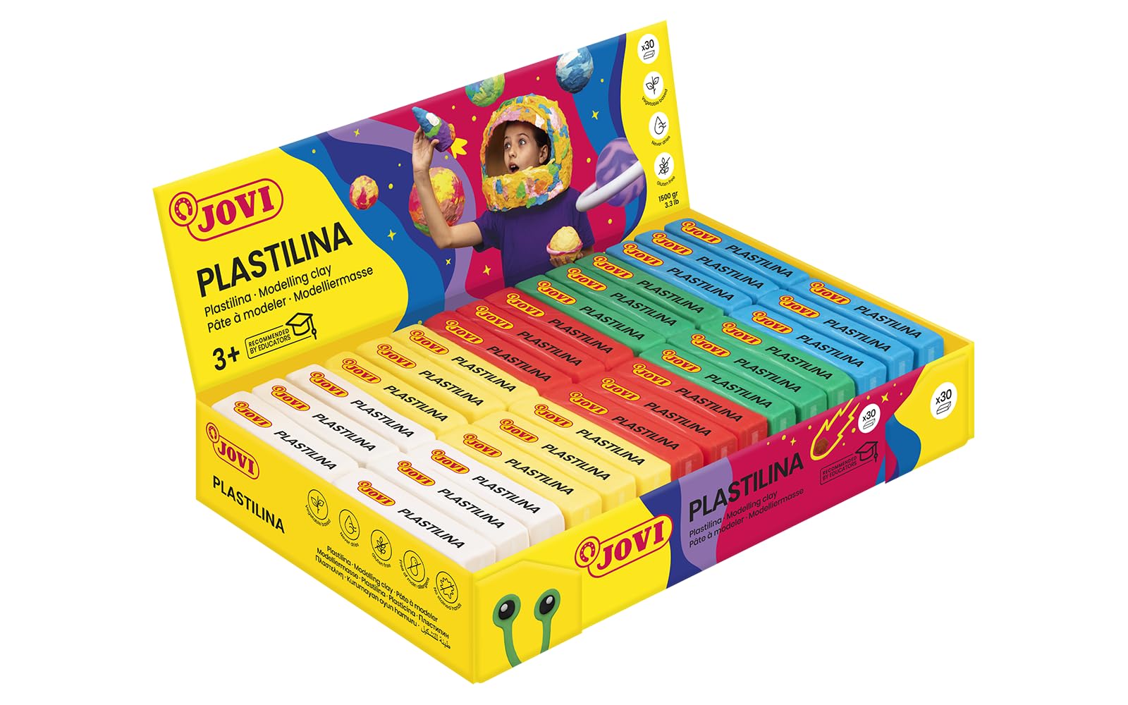 JOVI 70B 50Gr Kurumayan Oyun Hamuru Basic 6 X 5 Renk - 30'Lu Kutu
