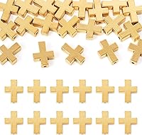 Vista 22 de Craftdady - Cuentas pequeñas de cruz de metal