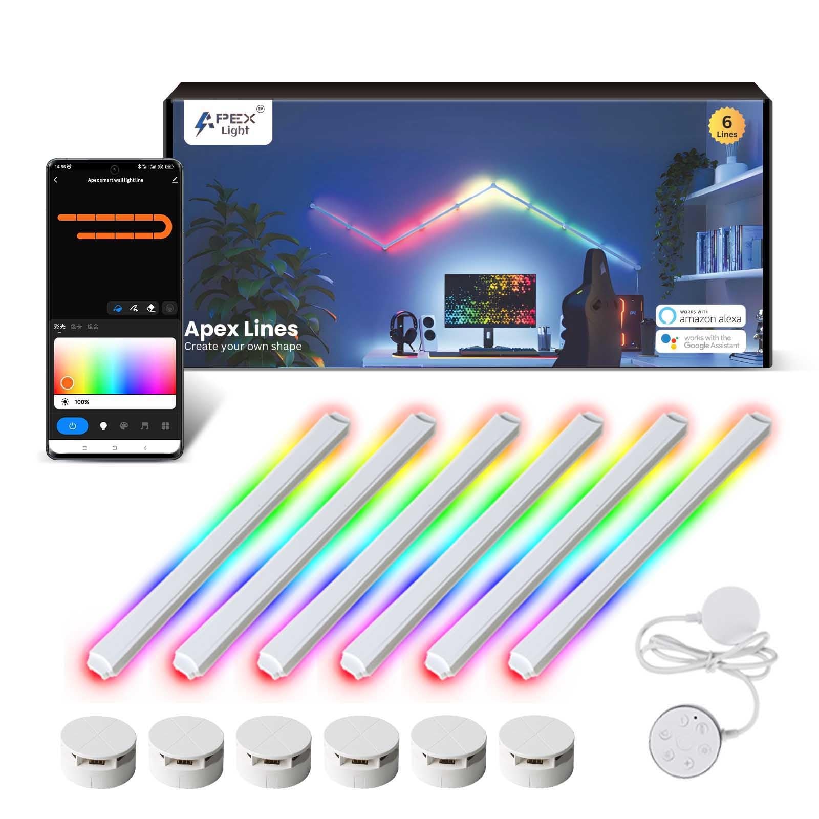 Apex Smart Wall Light Line (6 Lines) || 1 Year Full Warranty