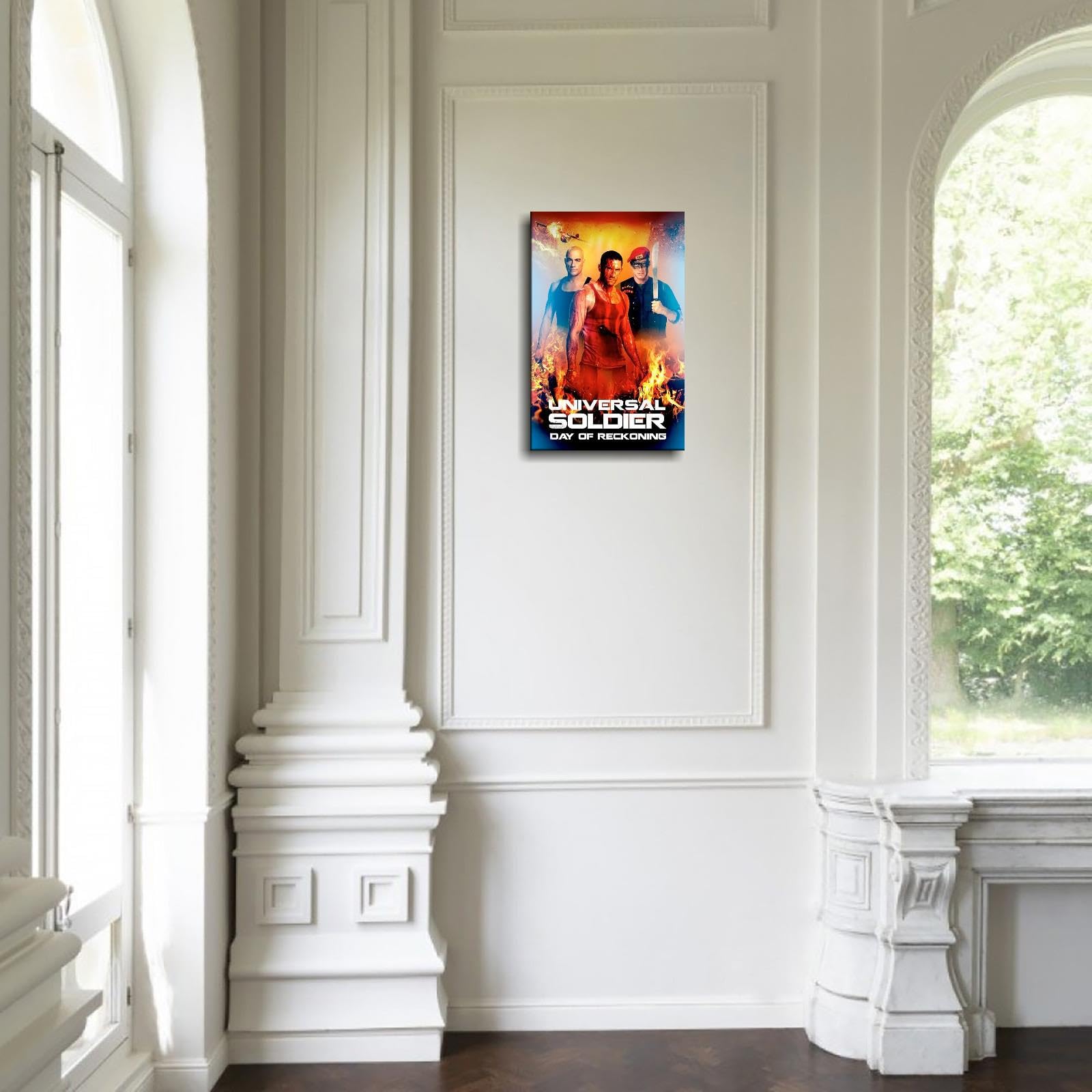 Amazon.com: 《萬能士兵:清算日》電影海報動作電影畫布印刷科幻電影牆壁藝術適用於家庭辦公室電影裝飾裱框36 x 60 公分: 居家與廚房
