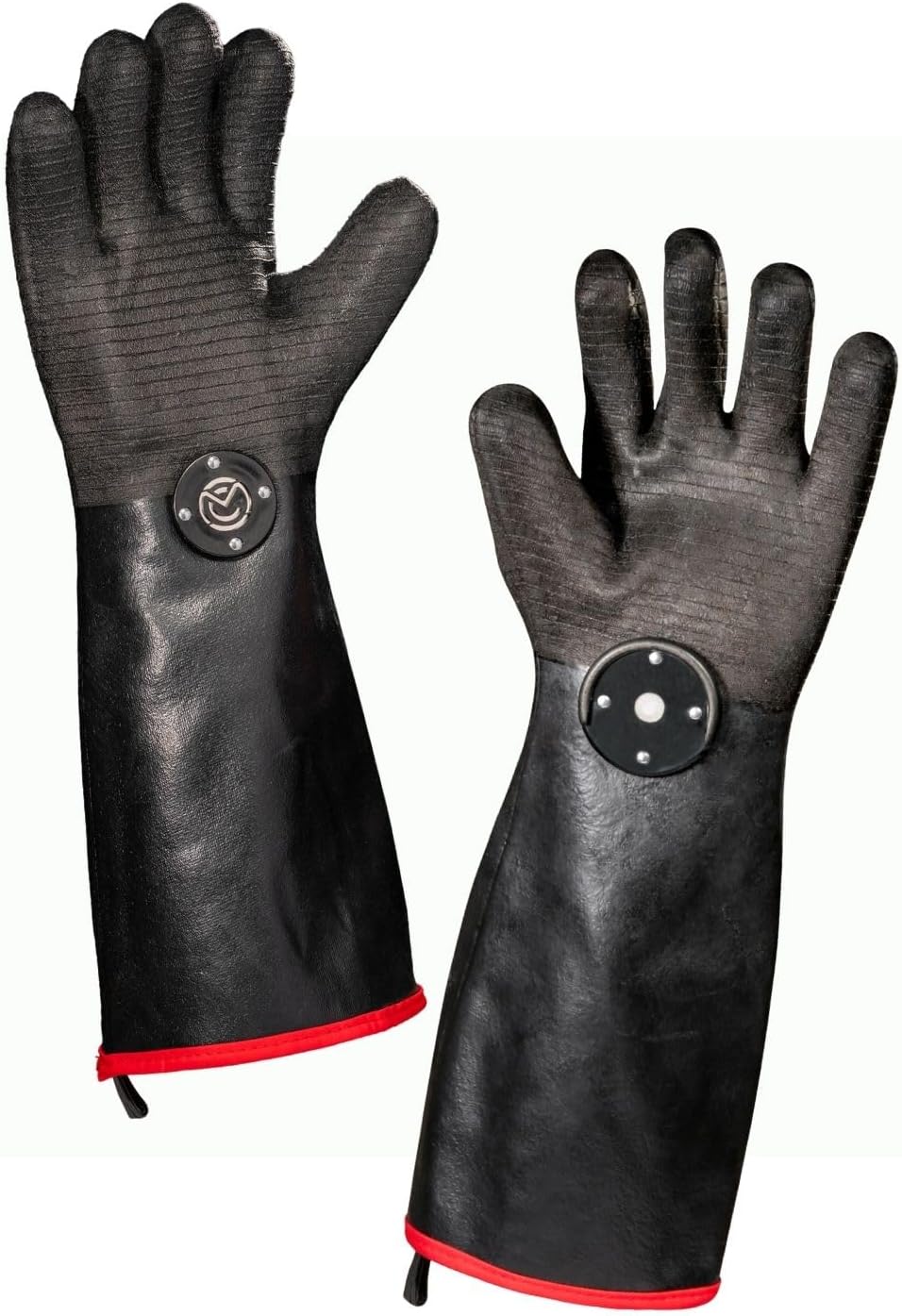 MagneCHEF Freedom BBQ Gloves 932°F Heat Rated Magnetic EZ On Off Safety Clips Waterproof for Grills Smokers Fryers Ovens