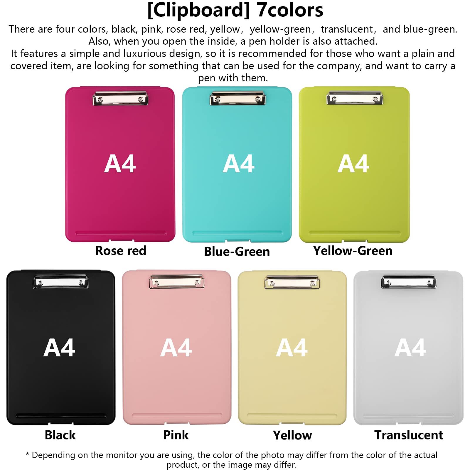 A4 Clipboards File Cover Fold...B096M7W5FS