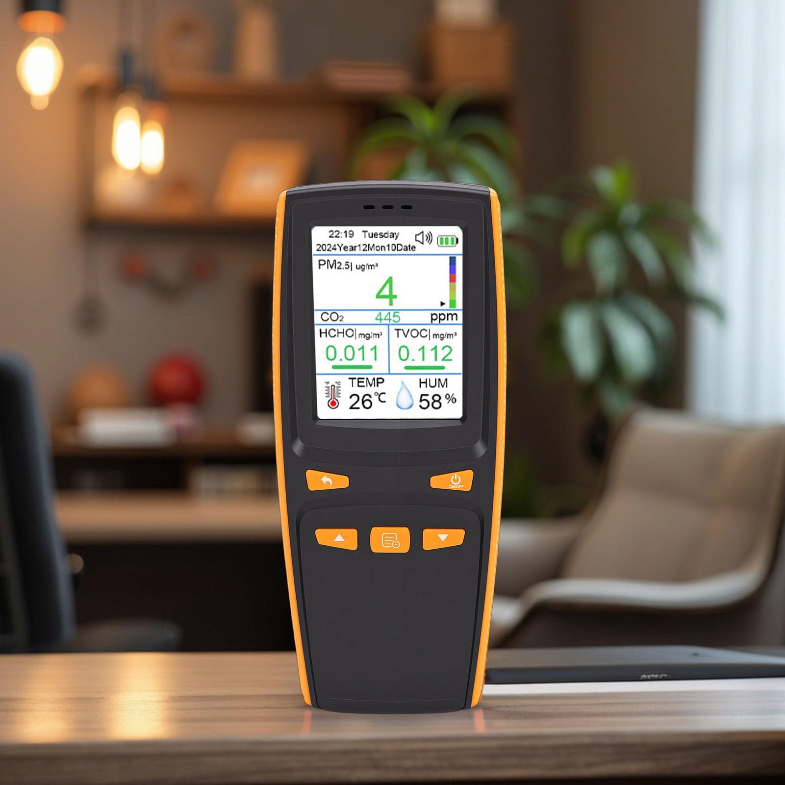 Detector de Calidad del Aire con Alertas Sonoras 11 en 1