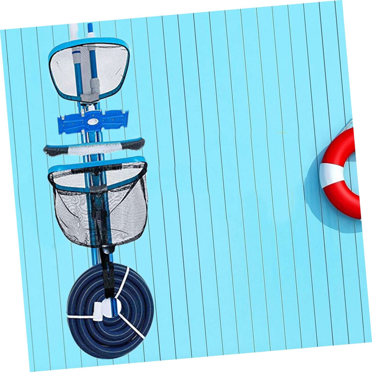 BESPORTBLE 1 Juego Estante de Almacenamiento de la Piscina Piscinas Infantiles para Exterior Accesorios para Piscinas Limpieza de estanques Soporte de Piscina Largo alberca Piscina de Arena