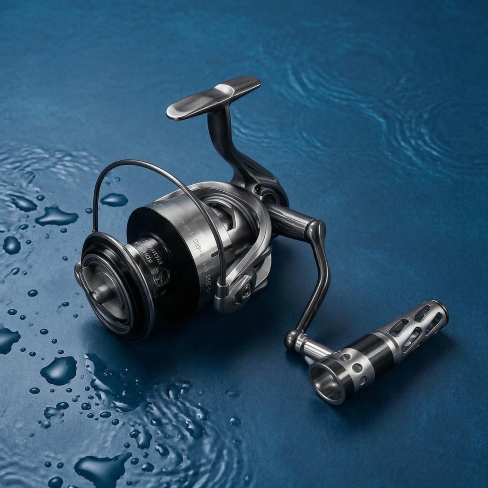 Carrete de Pesca Carrete Rodillo Bobina Carrete Frontal Estructura Sólida de Aleación con Manejo de Tensión de Línea y Recuperación Estable Apto para Pescadores Diestros en Playa