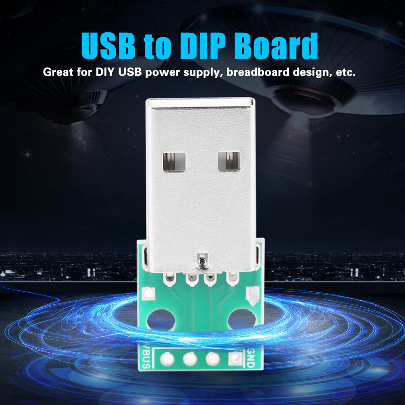 USB typ A męski na DIP płytka przyłączeniowa 10 sztuk wysokiej jakości 4-pinowe rozstaw 2,54mm dla majsterkowiczów projektów elektronicznych projekt płytki prototypowej zasilacz