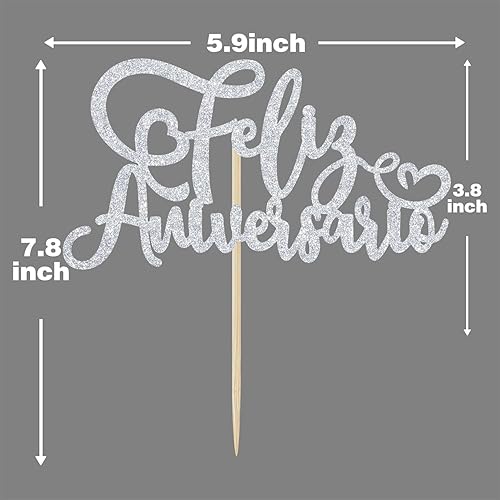Miniatura 2 de Decoración para tartas de aniversario con purpurina plateada, Happy Ever After/We Still Do - Decoración para tartas, suministros de decoración de