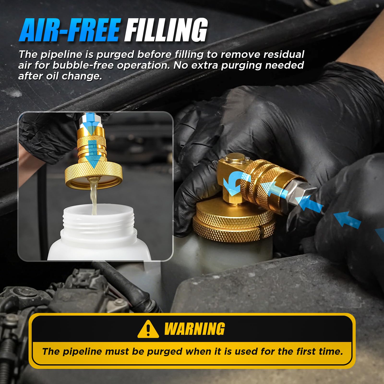 Kit de purga de frenos automática de 220 V, purgador de líquido de frenos de pulso de potencia 7-36 PSI, relleno de vacío sin aire, purga de freno de presión ajustable con protección contra
