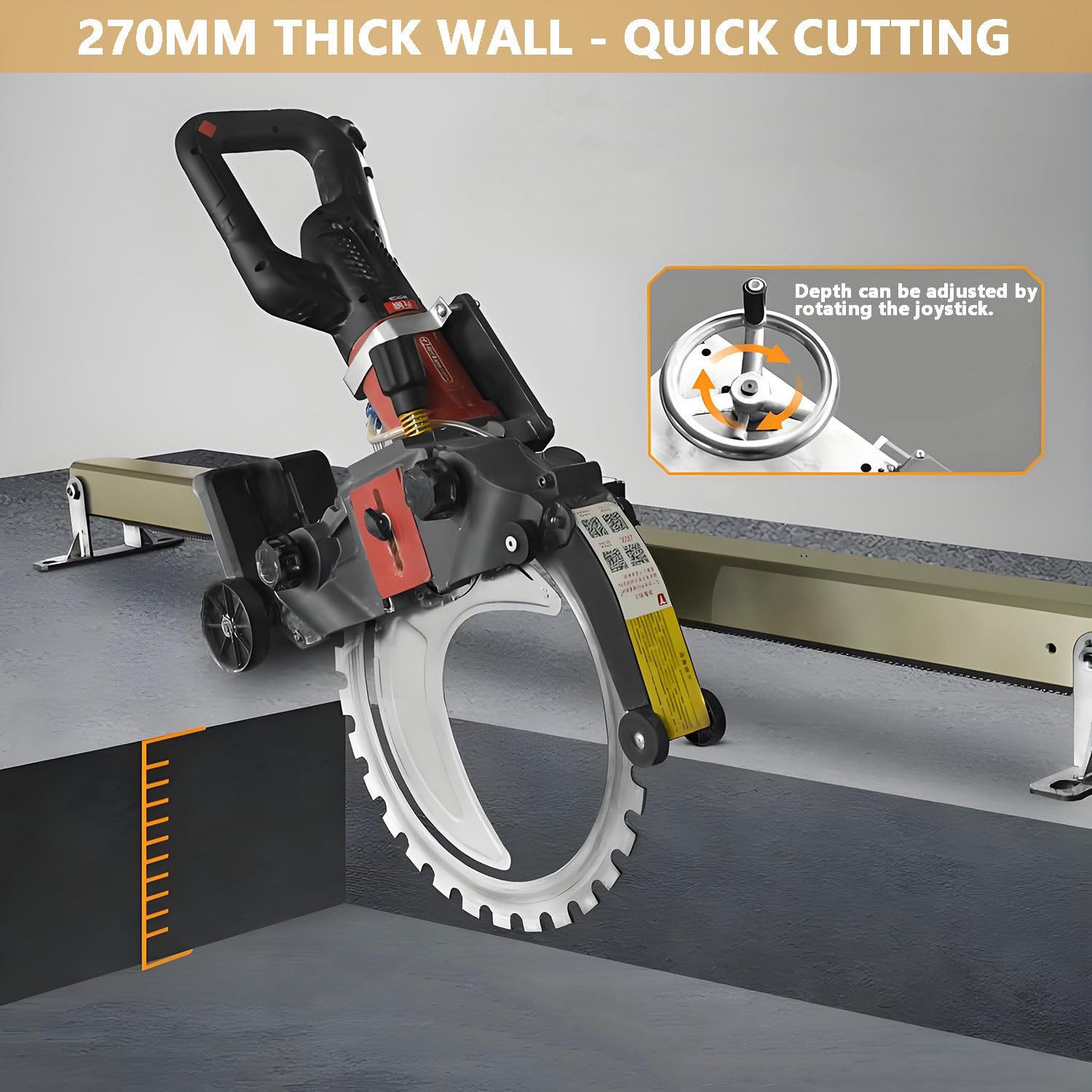 Guía para Sierra Circular 150–300 cm con Control Remoto, riel de Aluminio Reforzado, Corte Lineal Suave para Aperturas de Puertas/Ventanas y Ranuras en Pared, sin la Sierra 150cm