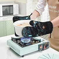 Vista 7 de Future Robot Printed oven gloves + heat insulation pads for barbecue, baking and cooking