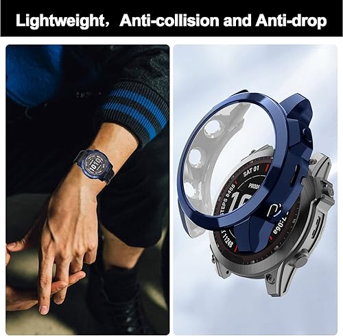 Miniatura 3 de Funda compatible con Garmin Fenix 7Fenix 7 Solar Smart Watch, TPU resistente a los arañazos (no compatible con Fenix 7S7X)