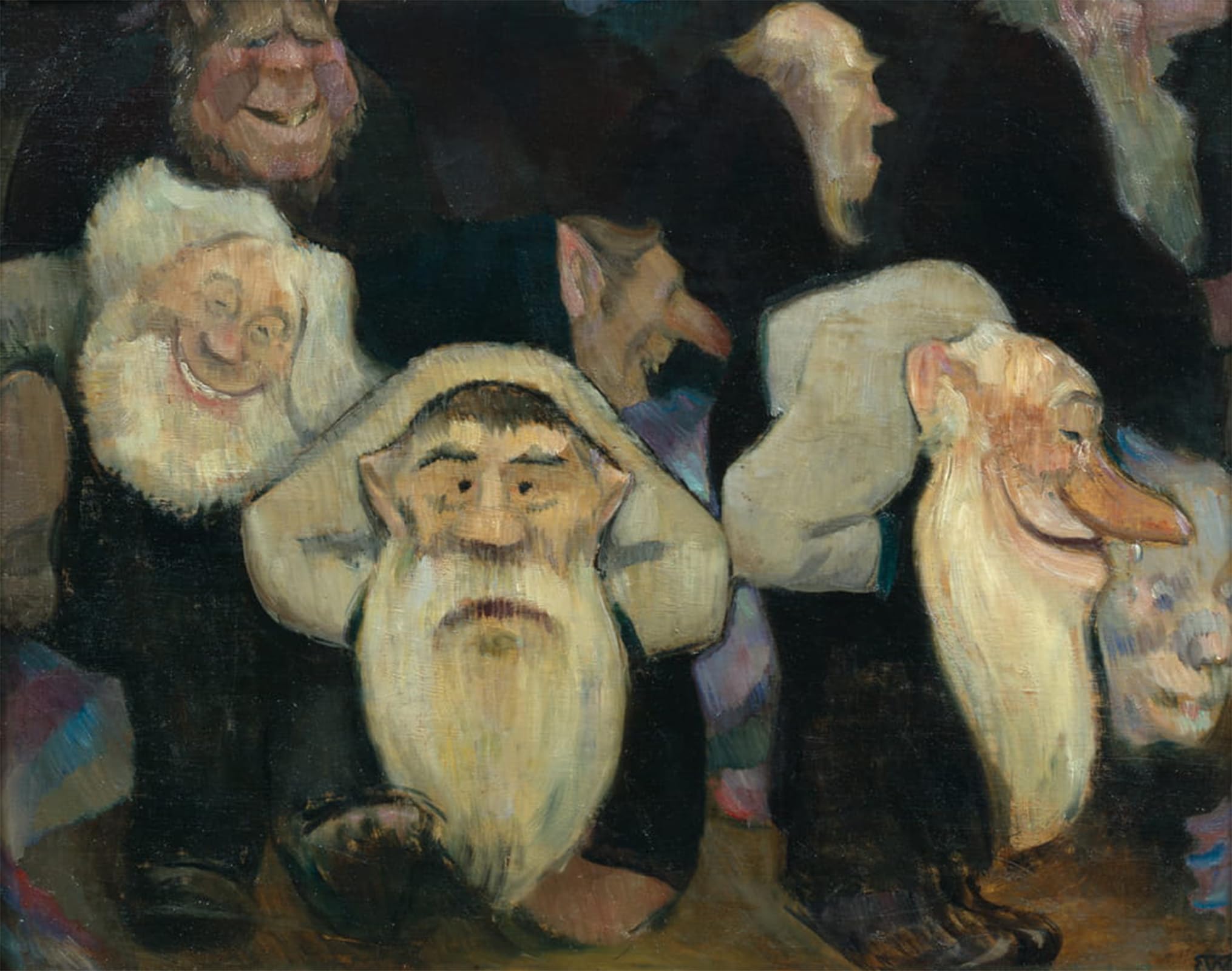 SERENDIPITP Vintage Wall Art Canvas Nordic Poster Canvas Print Picture Gnomes and Goblins by Erik Theodor Werenskiold Wall Art Poster for Home Decor 60x90cm