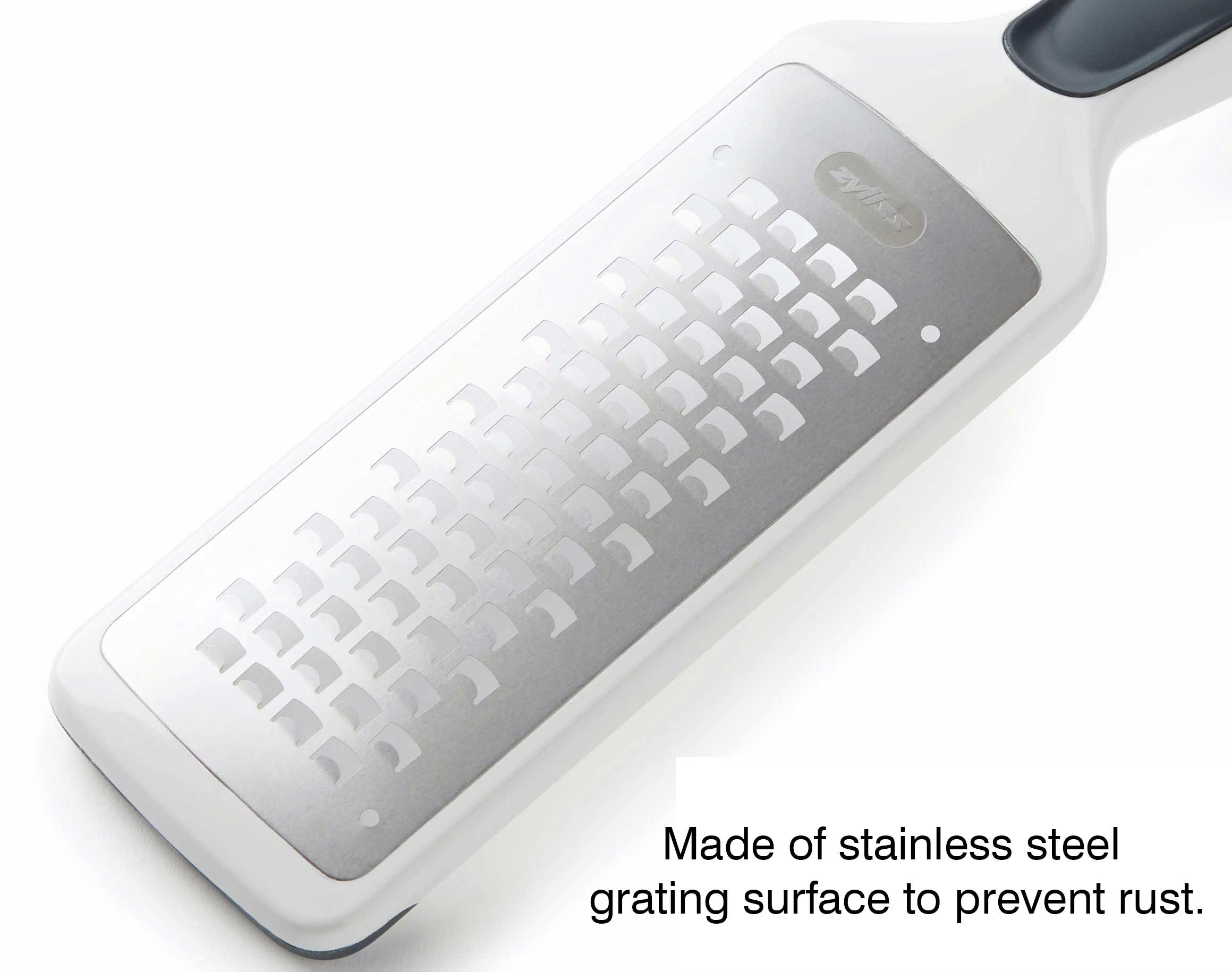 Zyliss E900034 Coarse Grater with Handle, Stainless Steel/Plastic, White - Image 4