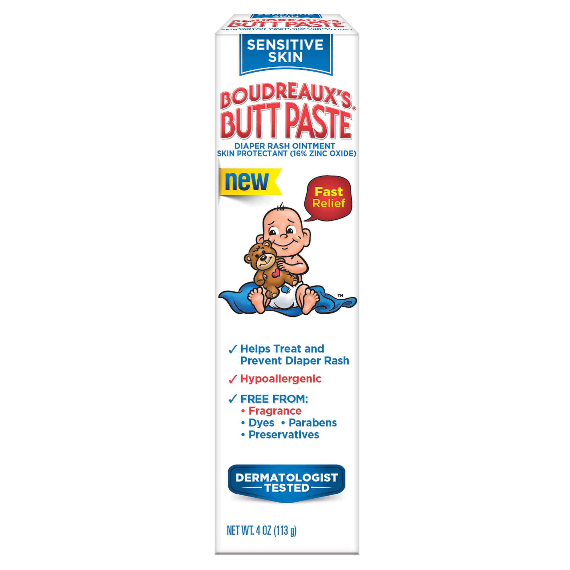 Boudreaux's Butt Paste Diaper Rash Ointment, for Sensitive Skin