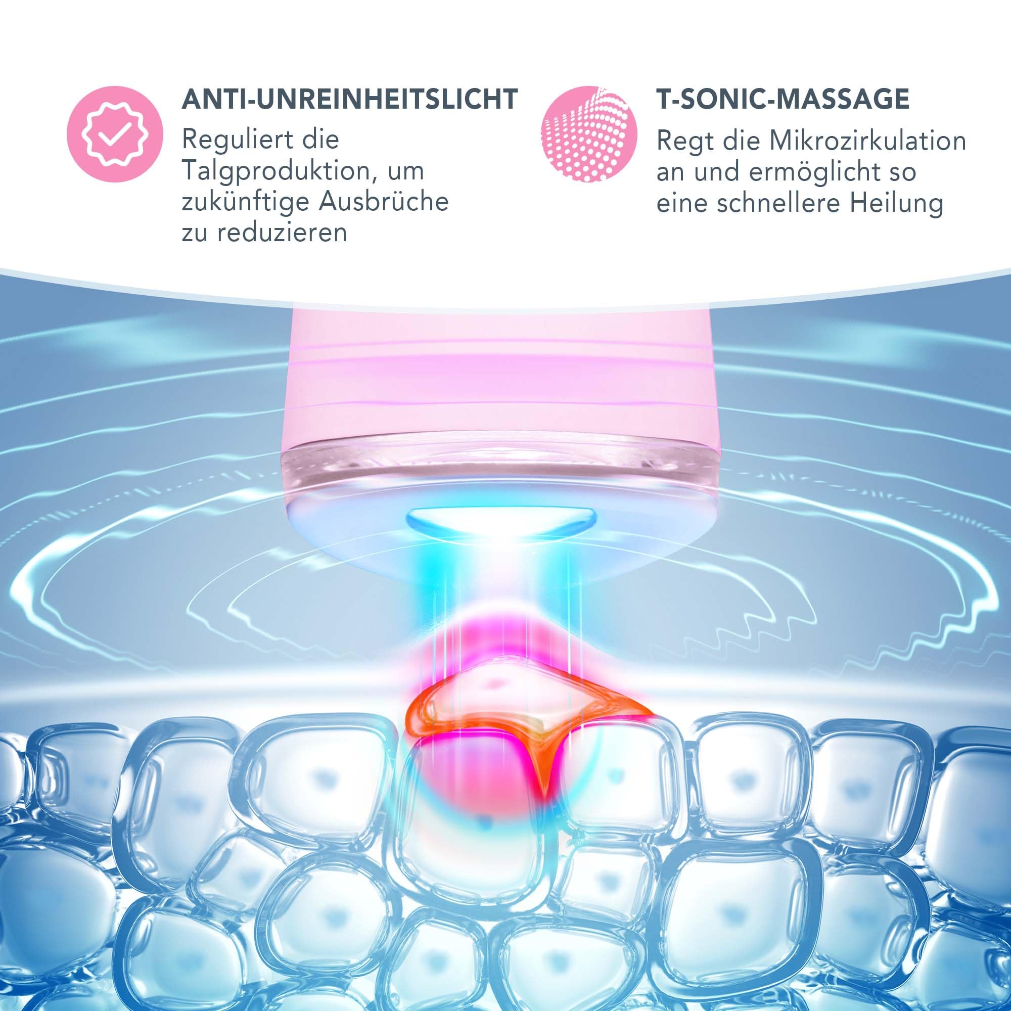 FOREO ESPADA 2 LED – Pflegegerät zur Behandlung von Unreinheiten – Medizinisches Silikon – Narbenbehandlung – Entfernung von Pickeln und Hautunreinheiten – FDA-zugelassen – Pearl Pink