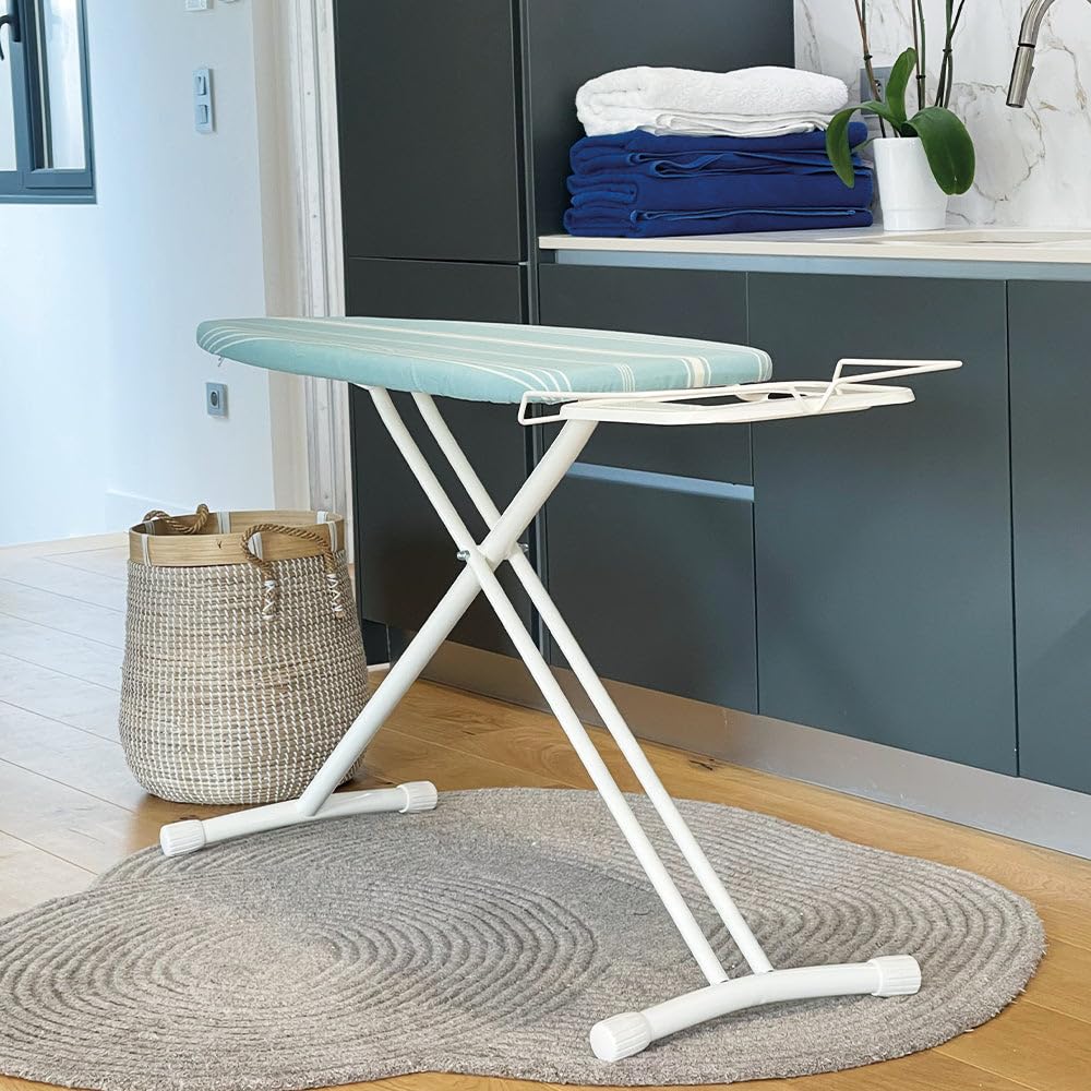 KITCHEN MOVE BERMUDA składana deska do prasowania ze stali 124x40 H94cm z żelazkiem i centralną podstawką parową