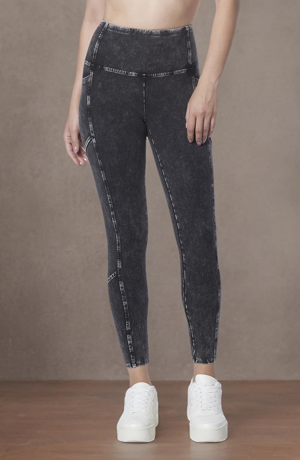 Andrew Marc Womens High Waist Faux Denim Full Length Legging, Regular and Plus Sizes - Image 5