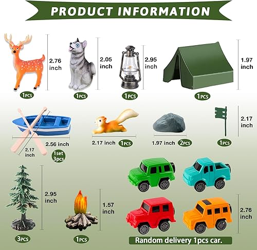 Miniatura 3 de 16 decoraciones para tartas de campamento, decoración de tartas junto a la hoguera, bosque, decoración para tartas para niños, camping, fiesta