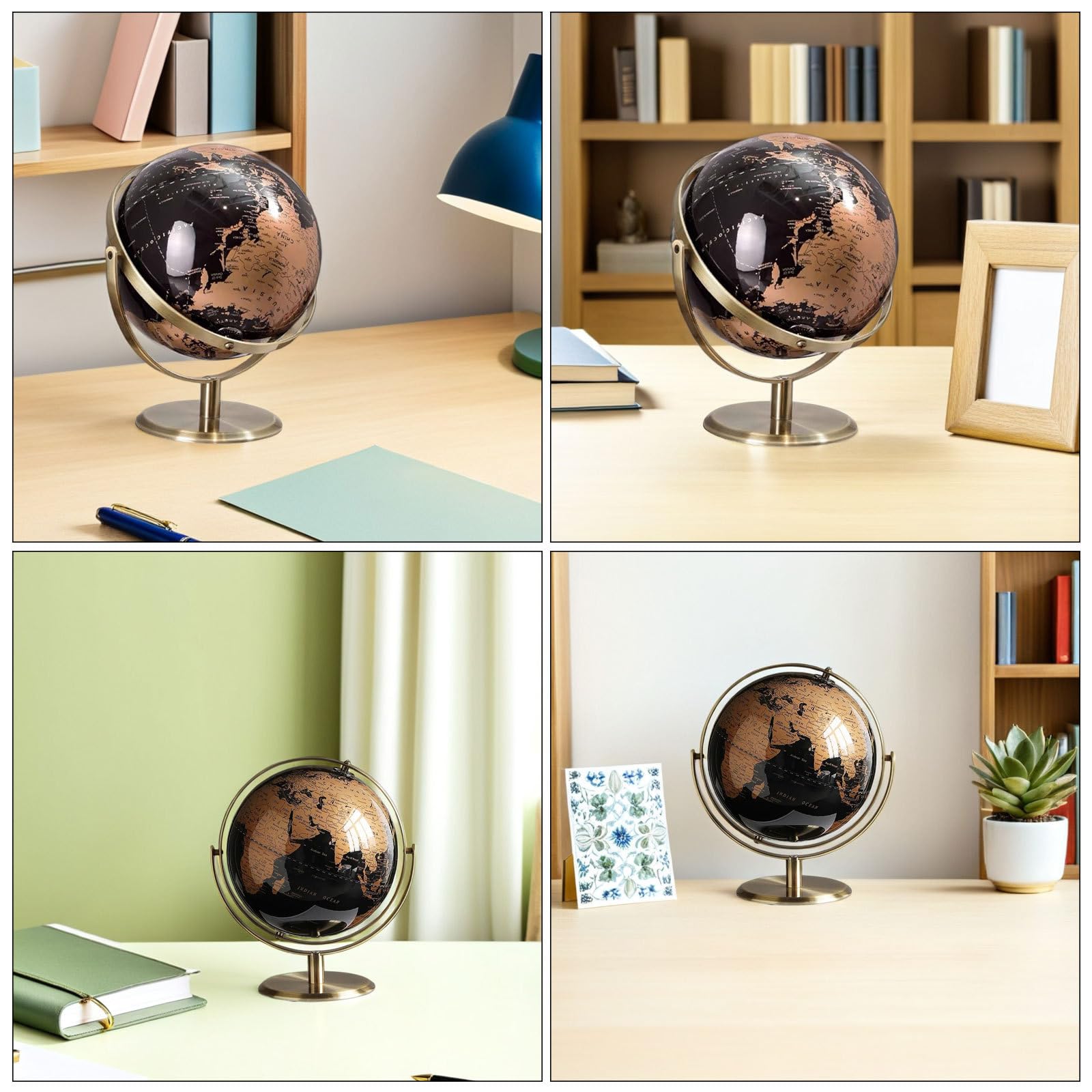 Gatuida Globo per la scuola domestica: decorazione da tavolo con globo - didattico interattivo per la classe elementare - ornamento universale Tellurion per tavolo da ufficio e apprendimento
