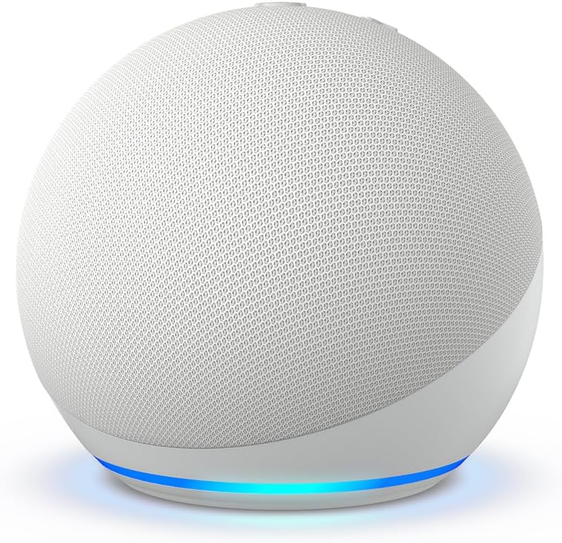 Amazon Echo Dot (newest model) - Vibrant sounding speaker, Designed for Alexa+, Great for bedrooms, dining rooms and offices, Glacier White