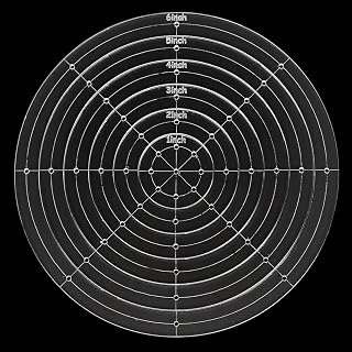 6Pcs Round Quilting Template Set, 1/2/3/4/5/6 inch Acrylic Embroidery Tool, Drawing Line Template for Hand Quilting and Embroidery, 3mm Thick