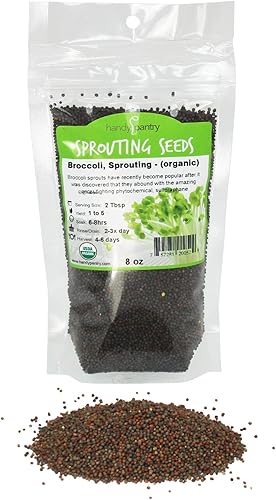 Miniatura 1 de Semillas orgánicas comestibles de brócoli. de Handy Pantry. Semibles comestibles, jardinería, cultivos hidropónicos, orgánicos microverdes, cultivos