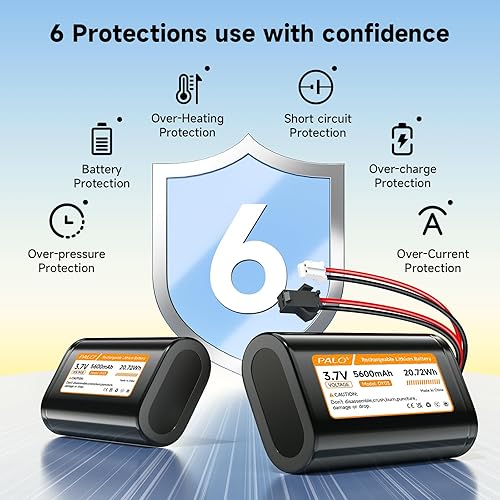 Miniatura 5 de Batería de iones de litio de 5600 mAh 3.7 V con enchufe JST-PH 2.0 de 2 pines, batería recargable de litio de 3.7 voltios para juguetes RC,