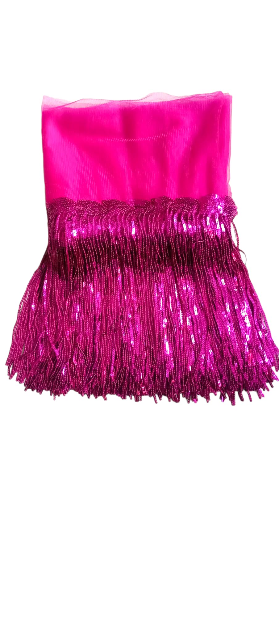 PREMDAS LACES Colorful Sequin Tassel Lace Trim Ribbon Fringe Diy Handmade Dance Performance Clothing Decoration Accessorie 3 Miter (Hot Pink)