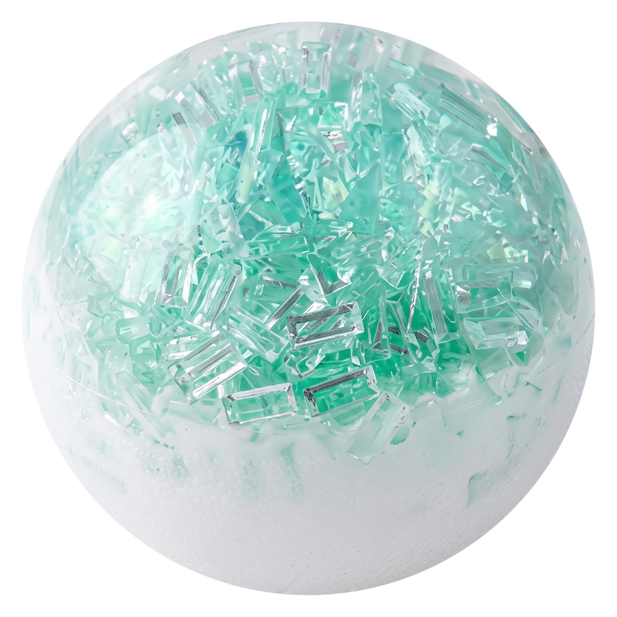 Anxiety Relief Toys, Stress Squeeze Toy With Ice Strip Filling, Soft Moldable Squish Ball - Cyan — image 1