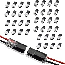 Double-Wire Plug-in Connector with Locking Buckle, Waterproof Solderless Small Gauge Wire Connectors in 2 Pin Connector Kit, 18-22AWG 40PCS