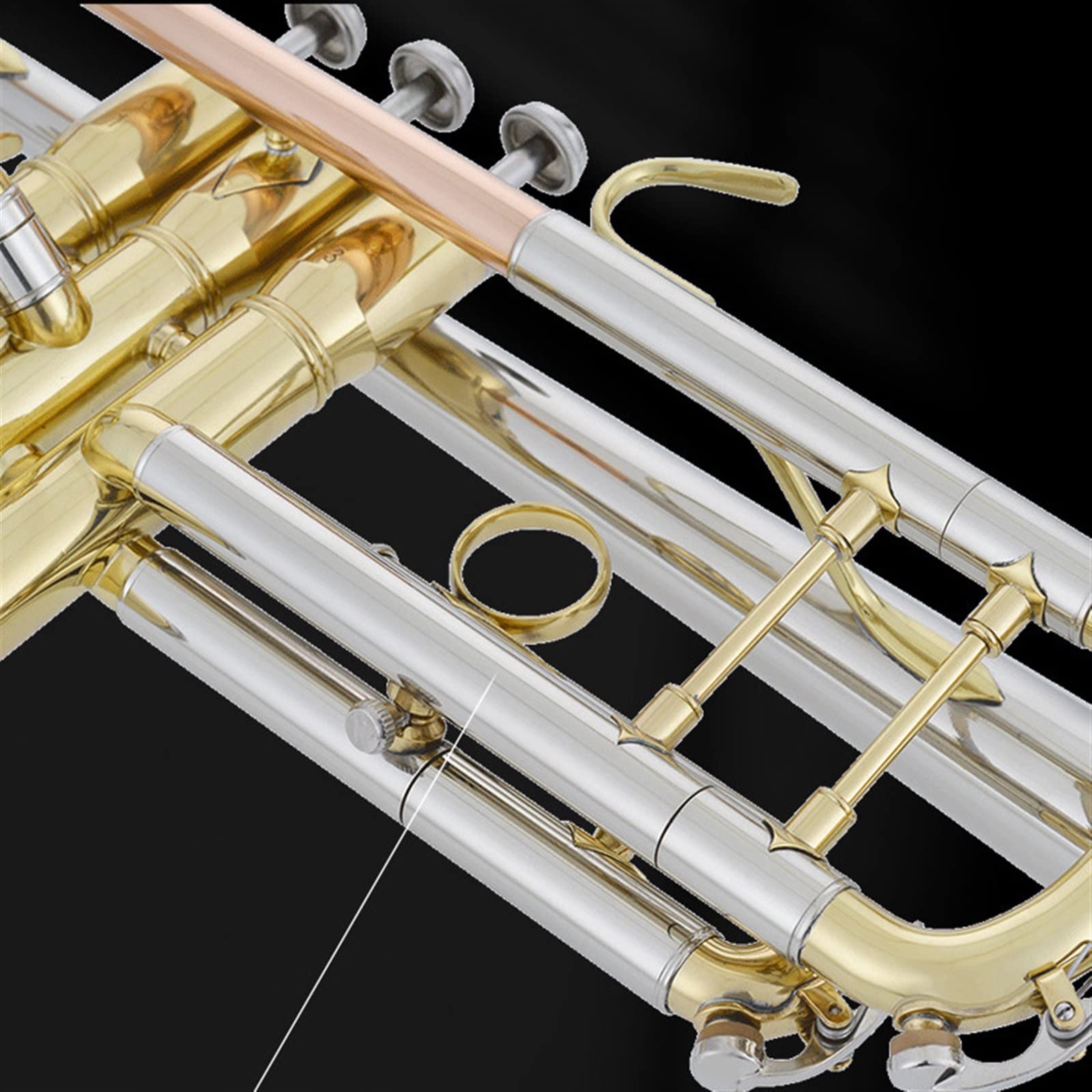 Trąbka B-tune Instrument Dęty Blaszany Biała Miedź Trąbka Dla Początkujących Test Grający Dla Dorosłych Studentów Student Trąbka