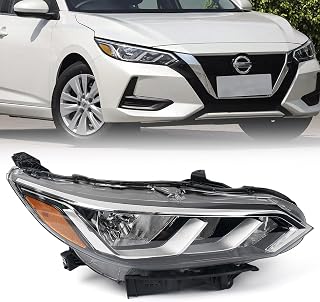Huray Halogen Headlight Assembly for Nissan Sentra S/SV 2020 2021 2022