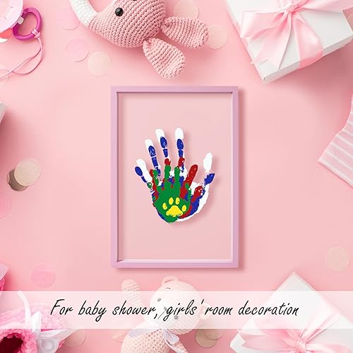 Miniatura 10 de Kit de huellas de manos familiares  Marco de madera de recuerdo hecho a mano  Regalos familiares, regalos de adopción, regalo para padres nuevos y