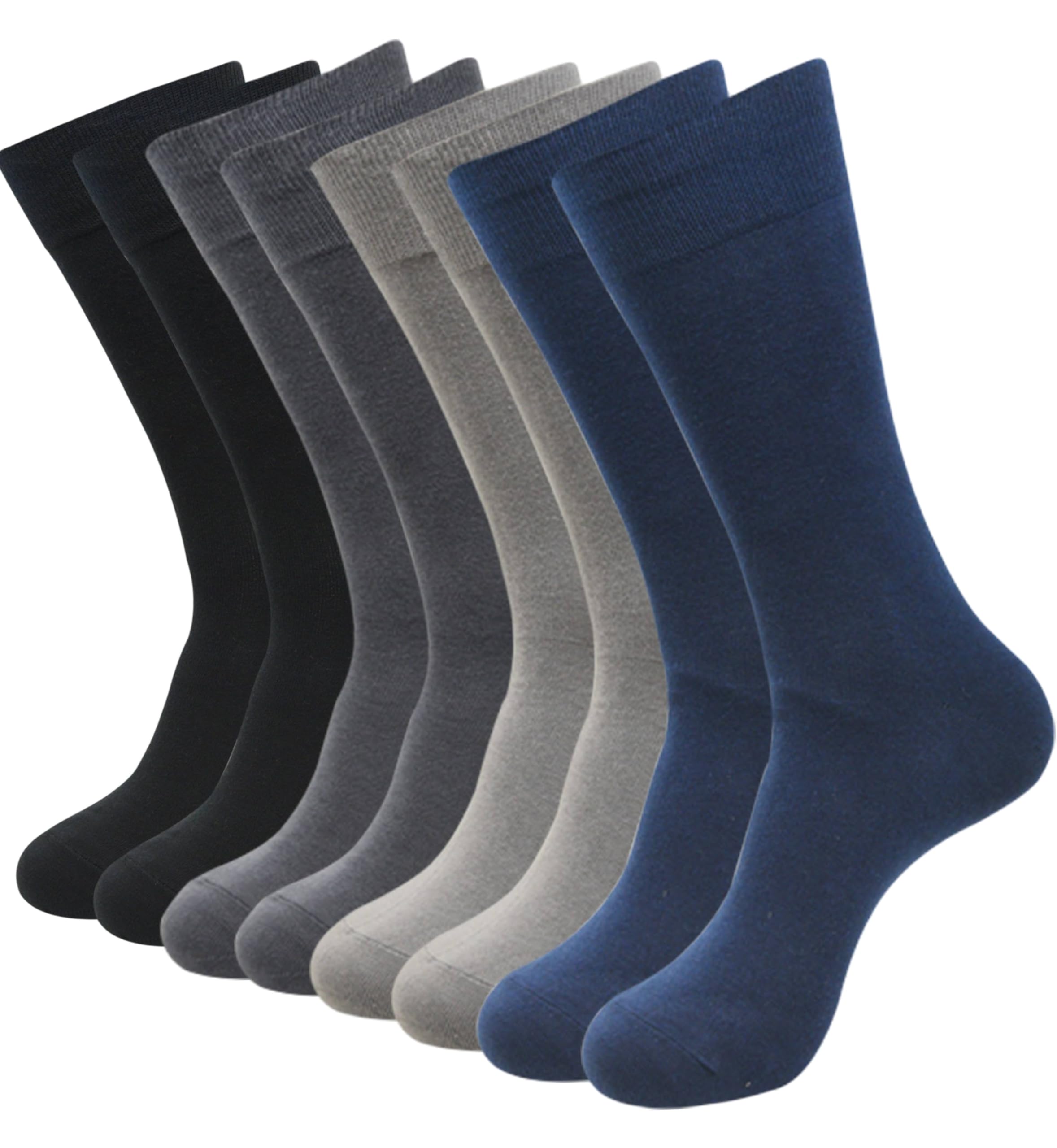 vapindia Business/Office/Casual/Formal Plain Cotton Socks For Men Solid Mid-Calf/Crew (Pack of 4)-picture-12