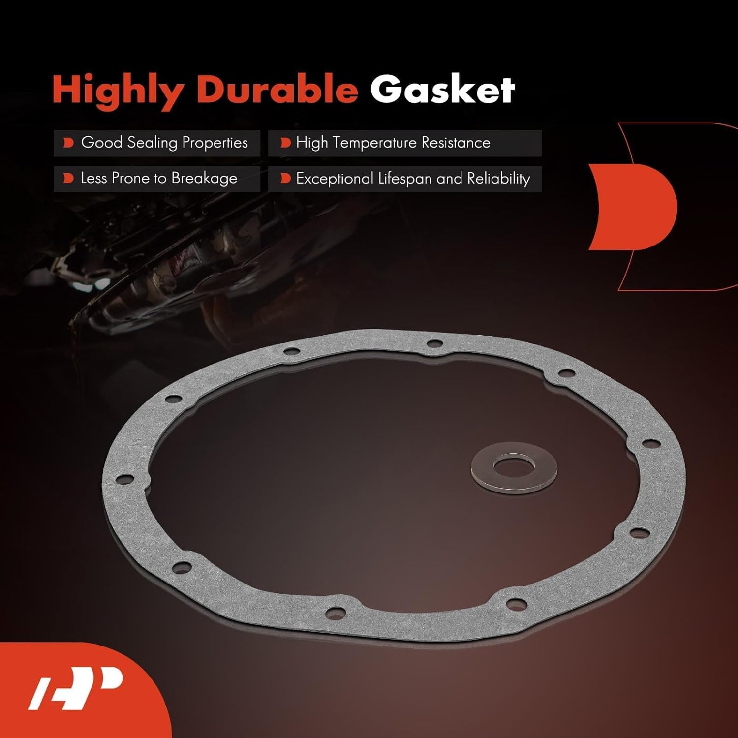 A-Premium Rear Differential Cover W/Gasket Fit for Chevy, GMC & Cadillac Models - Silverado 1500 Sierra Suburban Express Sonoma Tahoe Yukon S10 Blazer Jimmy Escalade 1998-2010, with Magnet & 10 Screws