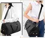 Sac à bandoulière pour femmes, Sac de semaine avec compartiment de chaussures, Porter sur la nuit sac pour les femmes avec sac de toilette, sac de gym avec poche humide, Sacs d'hôpital pour le travail et la livraison noir