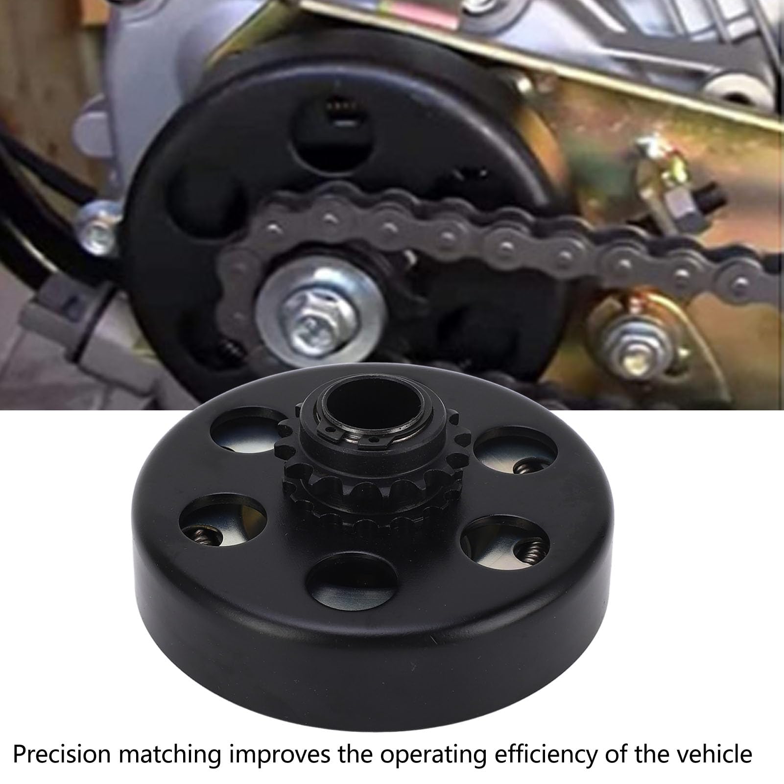 Jadeshay Embrayage Centrifuge à Alésage De 20 Mm, Embrayage Robuste 16T pour Chaîne 219, Moteur De 6,5 CV, Mini-vélos, Go Karts