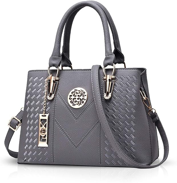 NICOLE&DORIS Women Handbags Fashion Top Handles Bags Elegant Shoulder Bags for Women Classic Handbags Shopper Ladies Crossbody Bag Gray