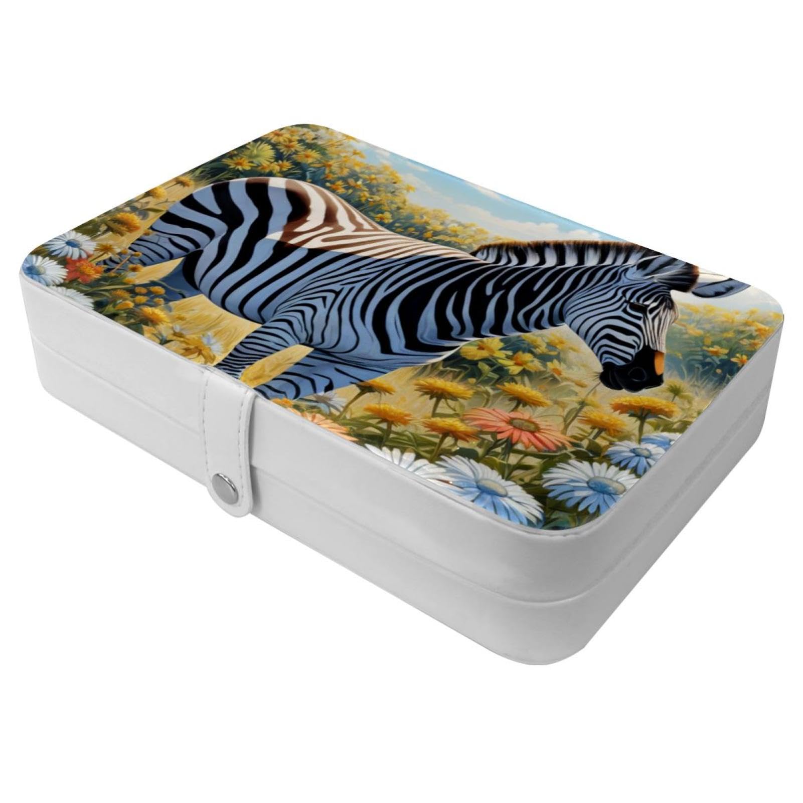 Organisateur de bijoux de voyage zèbre pour vos week-ends et vacances