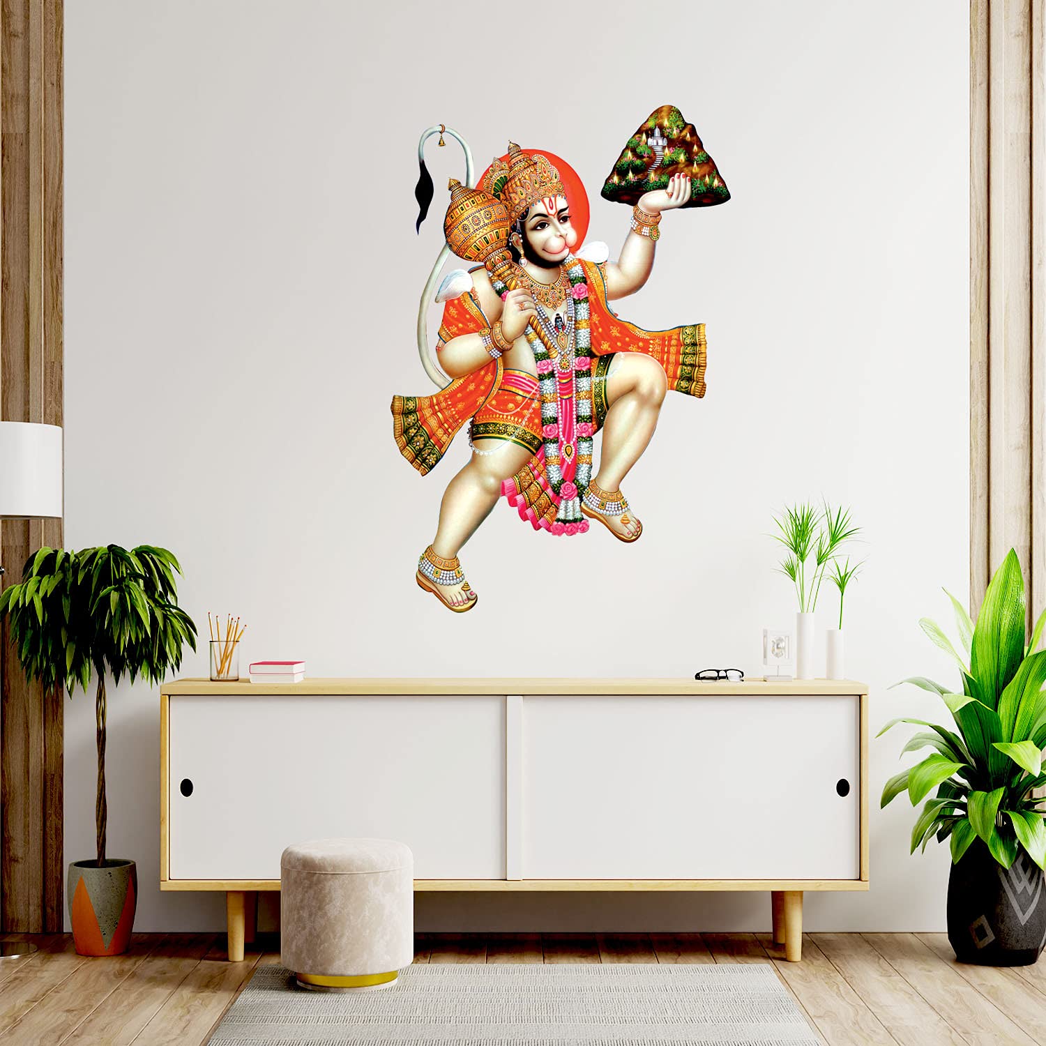 Masstone PVC Vinyl Hanuman ji Wall Sticker 40x60 Cm - Pack of 1-image-13