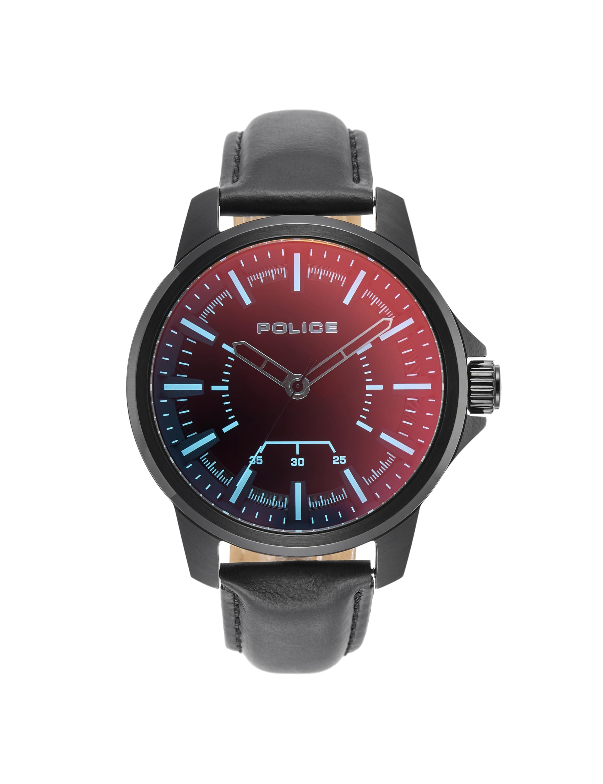 Quartz Multifunction Black DIAL Leather Strap Watch for Men-PLPEWJA0004802W-image-3