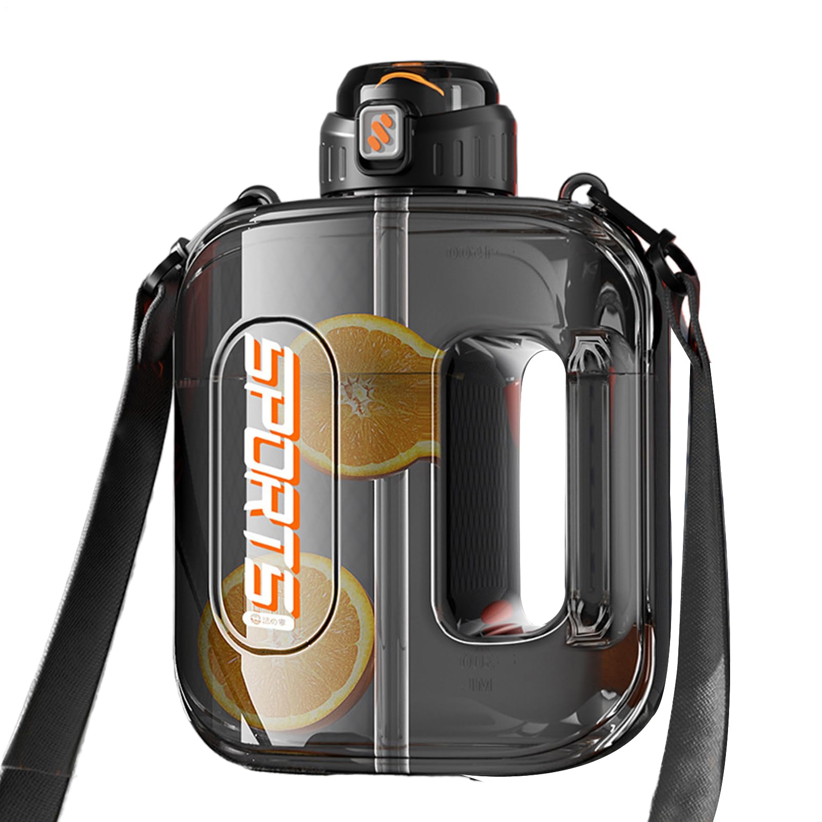Bouteille d'eau légère de 1500 ml incassable avec poignée ergonomique